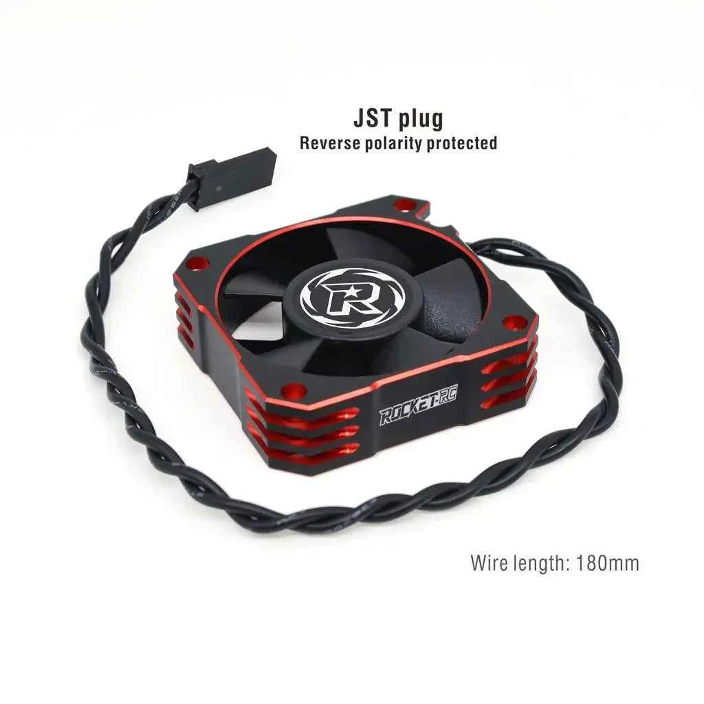 ROCKET-RC 25/30/35/40/50mm V2 Metal Cooling Fan 32000/28000/21000/16000/10000RPM for 1/8 1/10 1/12 RC Car 540/550/3650 Motor ESC
