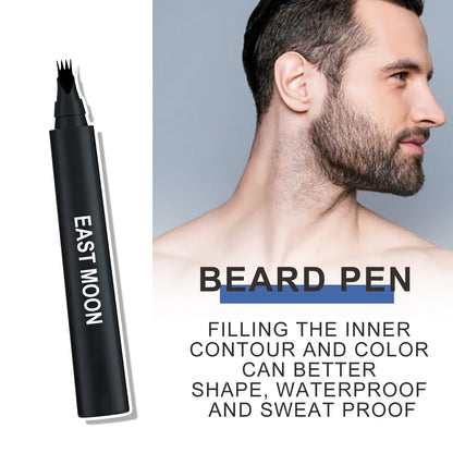 Waterproof Beard Pen Brush Beard Enhancer Lasting Hair Line Cover Repair Moustache Coloring Shaping Tools Beard Filler Pencil - ShoreCo.Shop