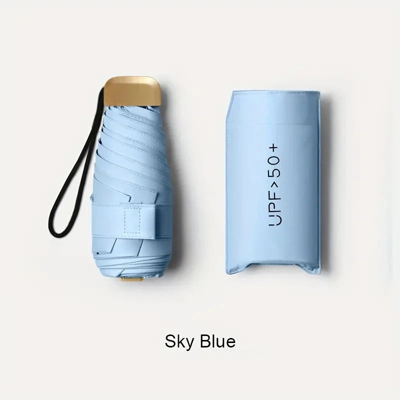 Ultra-Light UV Protection Umbrella - Compact, Foldable Design with Stainless Steel Handle for Sun & Rain, Durable 190T Canopy    Your Coastal Marketplace | Shoreshopper.com