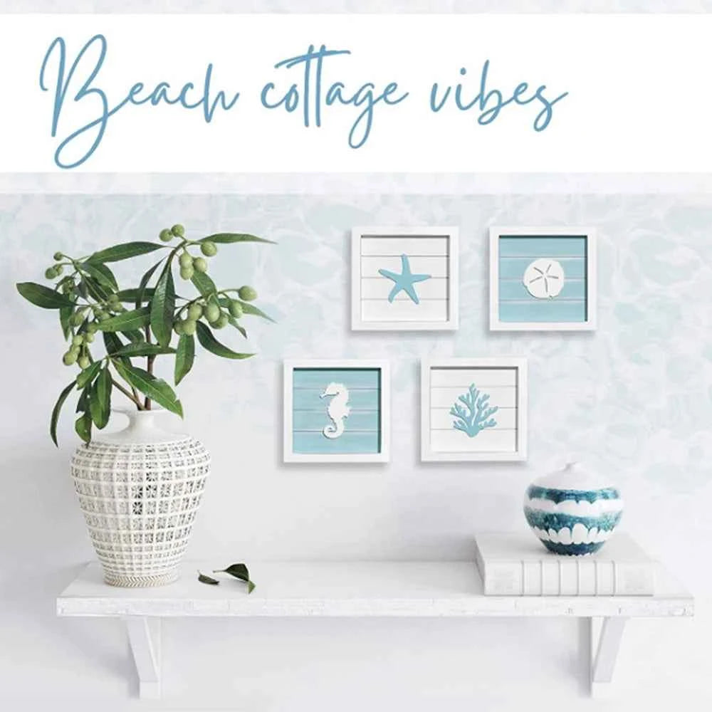 Beach Home Signs Nautical Wood Wall Plaque Wooden Signs Welcome Decor Hanging Plate for Beach House Hotel Bathroom Tent Decor