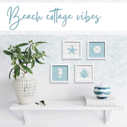 Beach Home Signs Nautical Wood Wall Plaque Wooden Signs Welcome Decor Hanging Plate for Beach House Hotel Bathroom Tent Decor