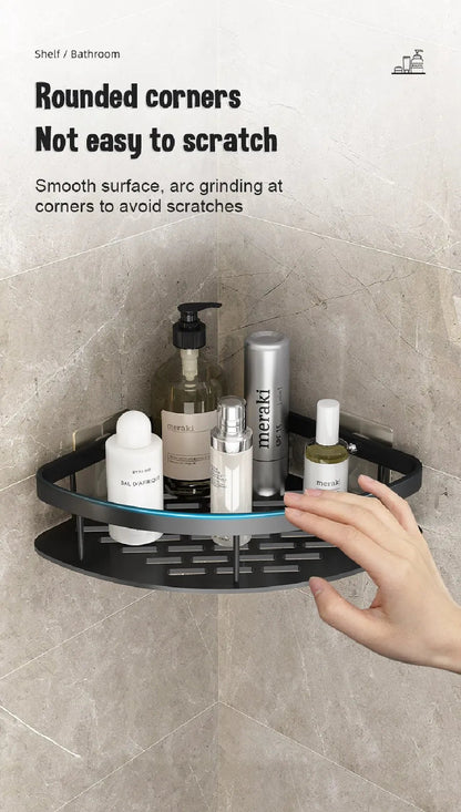 Bathroom Shelves Wall Mounted Non perforated Bathroom Shelf Shower  Storage Shelf  Kitchen Organizer  Bathroom Corner Shelf    Home Decor Supply | Online Retail | ShoreShopper.com