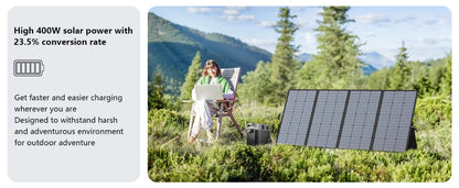 MHPOWOS 400W Portable Solar Panel, Lightweight Foldable Solar Panels with an Adjustable Kickstand, IP67 Waterproof Solar Charger    Home Decor Supply | Online Retail | ShoreShopper.com