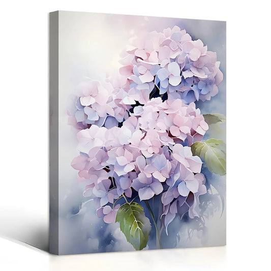 Hydrangea Floral Canvas Wall Art - Framed 11.8x15.7in Decor for Living Room, Bedroom, Kitchen, Office, Great Gift Idea    Home Decor Supply | Online Retail | ShoreShopper.com