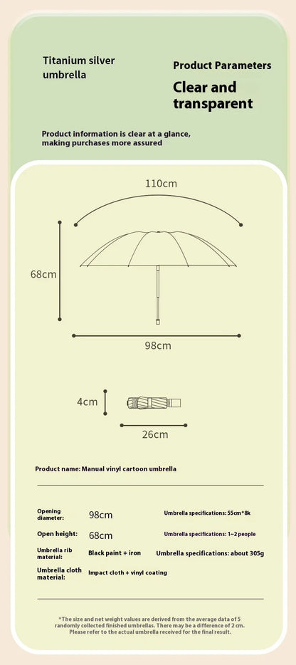 Umbrella for Both Sunny and Rainy Use UV Resistant Umbrella Windproof Strong Umbrellas Parasol Manual Kids Students    Your Coastal Marketplace | Shoreshopper.com