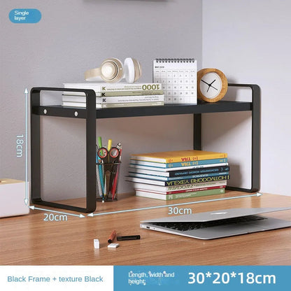Shelf Desktop Storage  Bookshelf Student Desk Shelves Racks Office Computer Desk Tiered Cabinet Home Storage Holders Organizer    Home Decor Supply | Online Retail | ShoreShopper.com