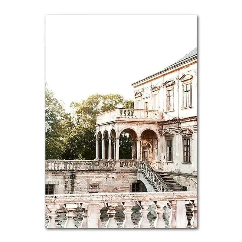 CHENISTORY-Acrylic Paint By Number Houses Scenery Picture, Green Plants On Canvas, Home Decoration    Home Decor Supply | Online Retail | ShoreShopper.com