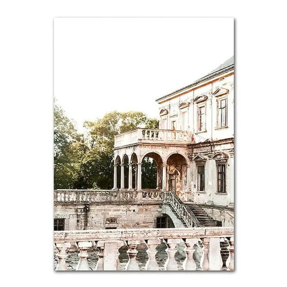 CHENISTORY-Acrylic Paint By Number Houses Scenery Picture, Green Plants On Canvas, Home Decoration    Home Decor Supply | Online Retail | ShoreShopper.com