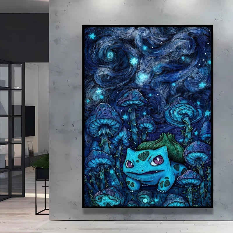 Van Gogh Style Pokemon Pikachu Wall Decoration Multiple Characters Are Available Creating A Unique Artistic Space for Your Home    Home Decor Supply | Online Retail | ShoreShopper.com