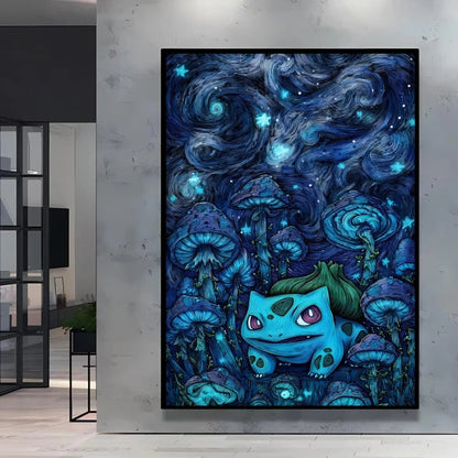Van Gogh Style Pokemon Pikachu Wall Decoration Multiple Characters Are Available Creating A Unique Artistic Space for Your Home    Home Decor Supply | Online Retail | ShoreShopper.com
