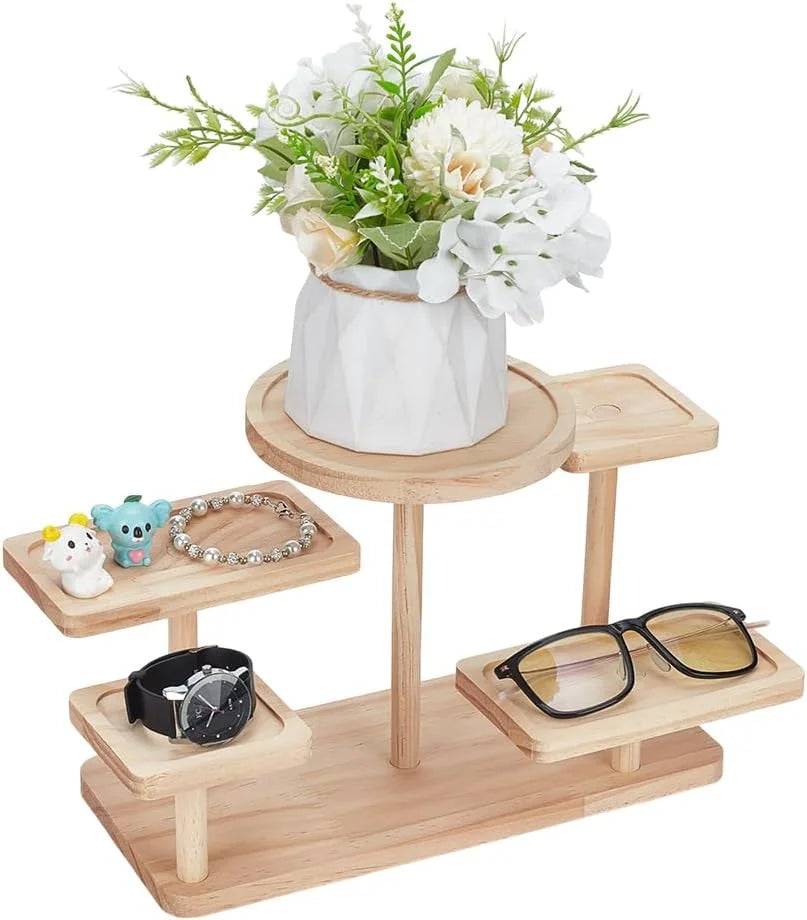 Wooden Standing Shelves Stacked Display Shelves Jewellery Eyeglasses File Organiser For Jewellery Succulents Home Decoration    Home Decor Supply | Online Retail | ShoreShopper.com