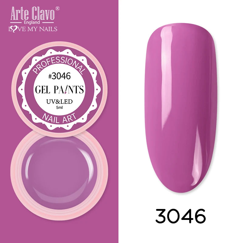 Arte Clavo Painting Gel 72 Colors 5ml Professional Nail Paint Color Gel Polish For Nail Art UV Gel Lacquer Gel Top Coat Manicure    Home Decor Supply | Online Retail | ShoreShopper.com