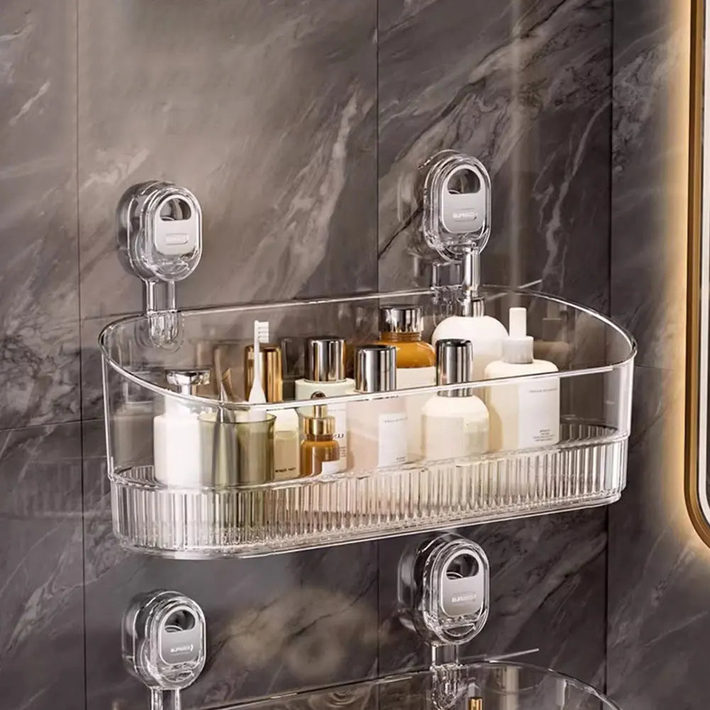 Hanging Shower Shelf Suction Storage Box Large Capacity & Strong Load-Bearing Removable Shower Basket Suction Cup for Bathroom    Home Decor Supply | Online Retail | ShoreShopper.com