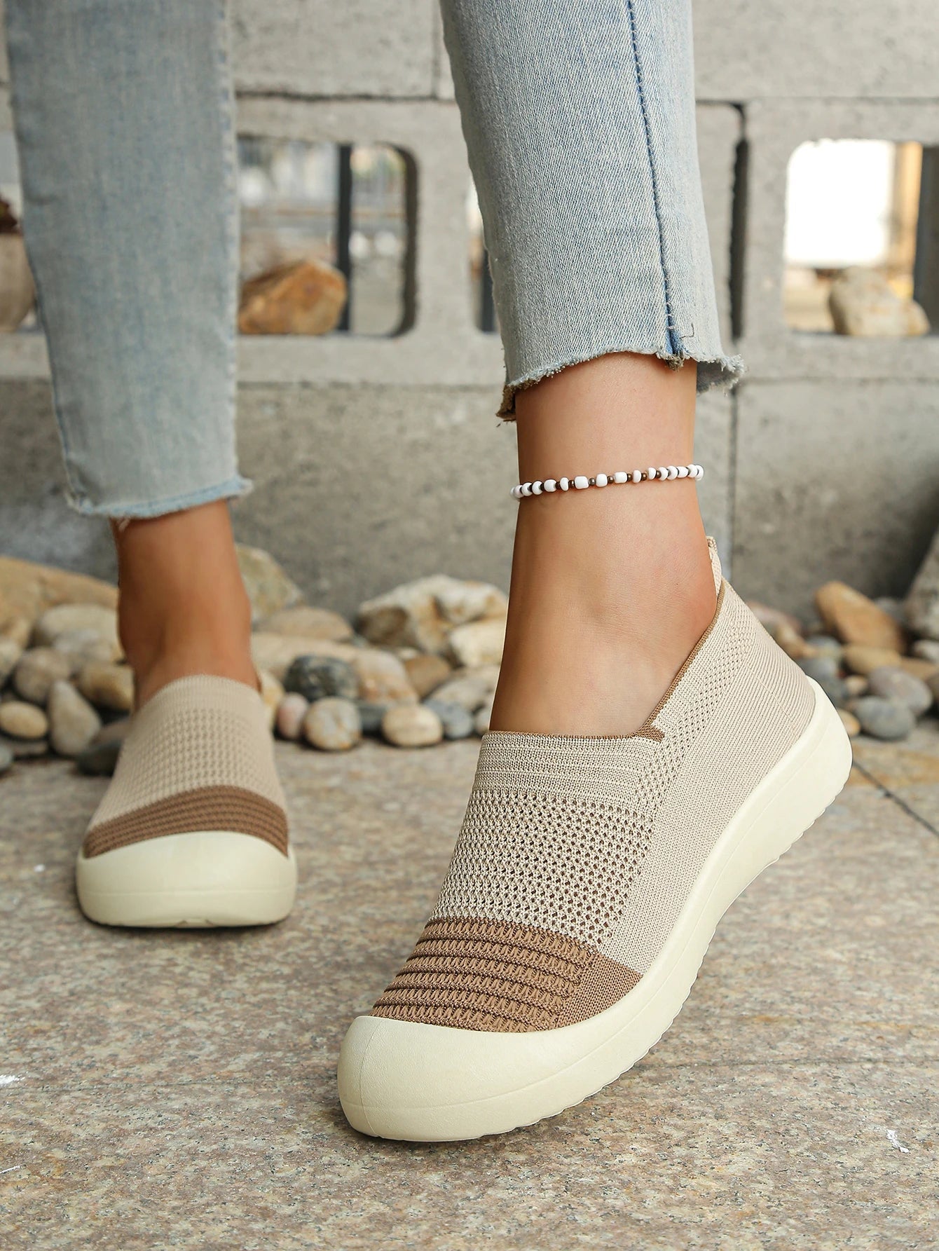 Women's shoes Women's Retro Dual-tone Slip-on Shoes Breathable Soft Sole for Comfort Summer Fashion Footwear Versatile Colorways    Your Coastal Marketplace | Shoreshopper.com