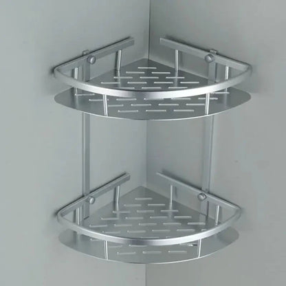 Bathroom Shelf Screws Fixed Durable Aluminum 2 Tiers Shower Shelf Kitchen Storage Holder Shampoo Soap Cosmetic Organizer Shelf    Home Decor Supply | Online Retail | ShoreShopper.com