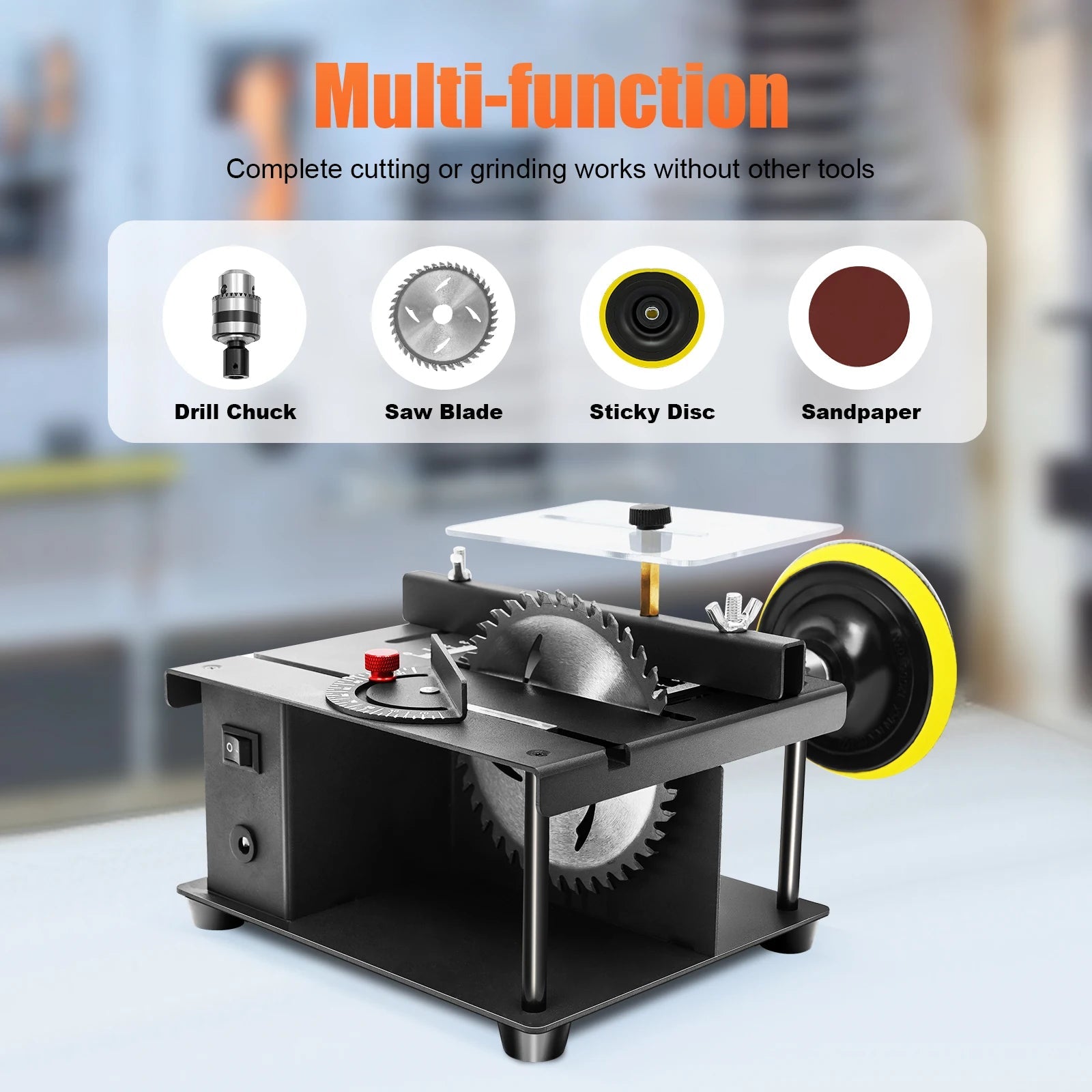 200W Cutting Tool Machine  Mini Table Saw  Multi-Functional Cutting Bench    Home Decor Supply | Online Retail | ShoreShopper.com