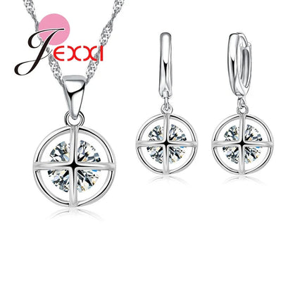 New Fashion Jewelry Set Chain Pendant Necklace & Earrings Genuine 925 Sterling Silver Jewelry Set Hot Sales    Home Decor Supply | Online Retail | ShoreShopper.com