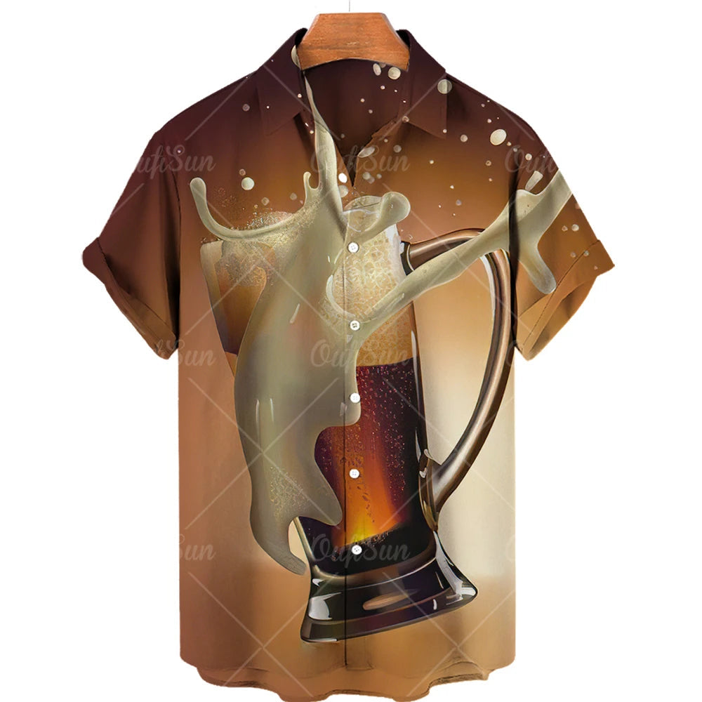 Men's Shirts Beer Shirts For Men Fashion Hawaiian Shirt Casual Vocation Beach Blouses Holiday Blouse Mens Clothing Camisa Summer    Home Decor Supply | Online Retail | ShoreShopper.com