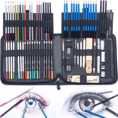 Art Painting Set 83pcs Art Sketching Set Color Lead Pencil High Quality Set Art Professional School Drawing Supplies    Home Decor Supply | Online Retail | ShoreShopper.com