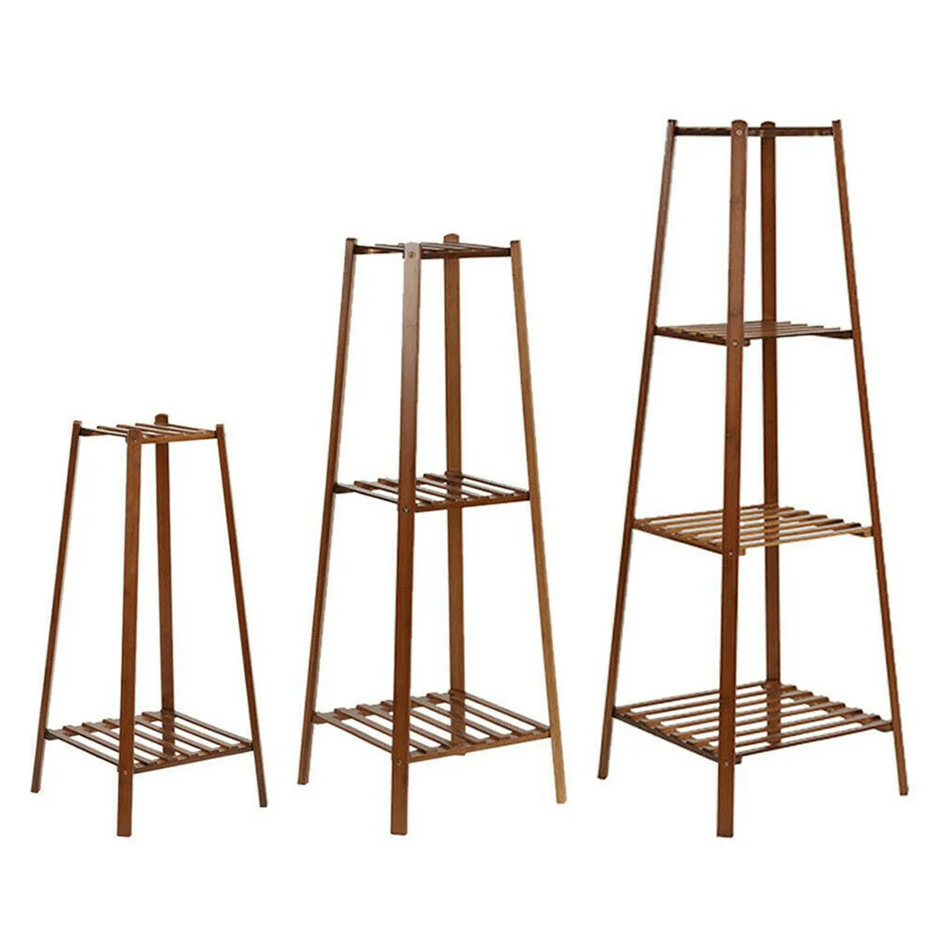 Tiered Bamboo Plant Pot Holder Tall Plant Display Shelf Flower Stand Indoor    Home Decor Supply | Online Retail | ShoreShopper.com