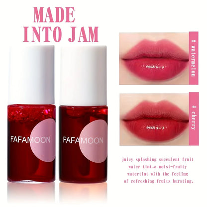 4 color Fruity Lip Tint Water Gloss Tint,Moisturizing Waterproof Liquid Lipstick, Non-Stick,High Pigment,Long-Lasting Colors - ShoreCo.Shop
