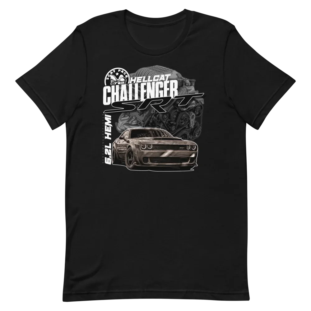 Challenger SRT 6.2L Hemi, Scat Pack shirt, Doddgge Challenger shirt, Mopar shirt    Home Decor Supply | Online Retail | ShoreShopper.com