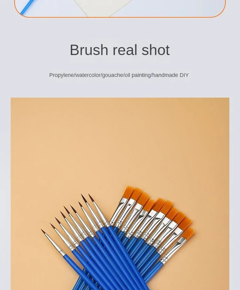 10/20/50Pcs Painting Brushes Set Art Round / Flat Brushs Nylon Hair Paint Brushes Pen for Oil Acrylic Watercolor Art Supplies    Home Decor Supply | Online Retail | ShoreShopper.com