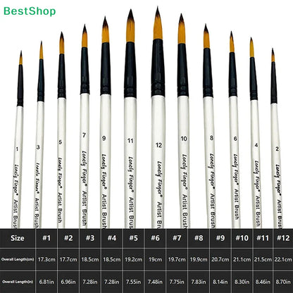 ♥24 Pcs Pearl White Art Paintbrush Set – Nylon Brushes for Oil, Acrylic & Watercolor Painting    Home Decor Supply | Online Retail | ShoreShopper.com