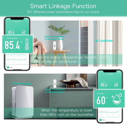 MOES Tuya Smart WiFi Temperature Humidity Sensor Hygrometer Thermometer Detector Smart Scene Linkage with Alexa Google Home    Home Decor Supply | Online Retail | ShoreShopper.com