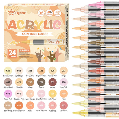 Skin Tones Art Markers,Soft Brush Tip Acrylic Paint Pens,Quick-Drying Waterproof for Sketching,Wood,Glass,Fabric,Rocks Painting    Home Decor Supply | Online Retail | ShoreShopper.com
