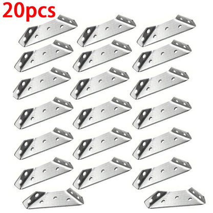 10/20/40/50pcs Thickened Stainless Steel Angle Code 90 Degrees Right Angle Fixed Bracket Furniture Connectors    Home Decor Supply | Online Retail | ShoreShopper.com