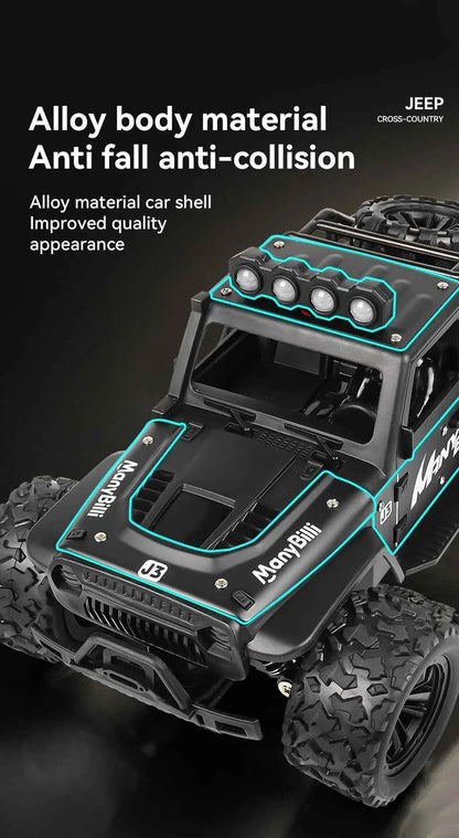 RC Off road Truck 1/16 4WD RTR Durable Beginner All Terrain RC Car High Speed 20Km/h Remote Control Monster Truck Adult Gift Toy