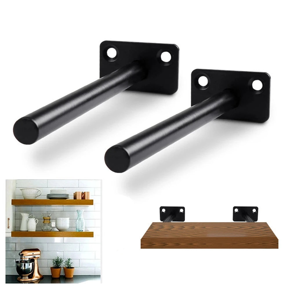 T Shape Concealed Shelf Brackets Floating  Wall Shelf Supports Screw Mounting Plate Multi sizes Metal Brackets    Home Decor Supply | Online Retail | ShoreShopper.com