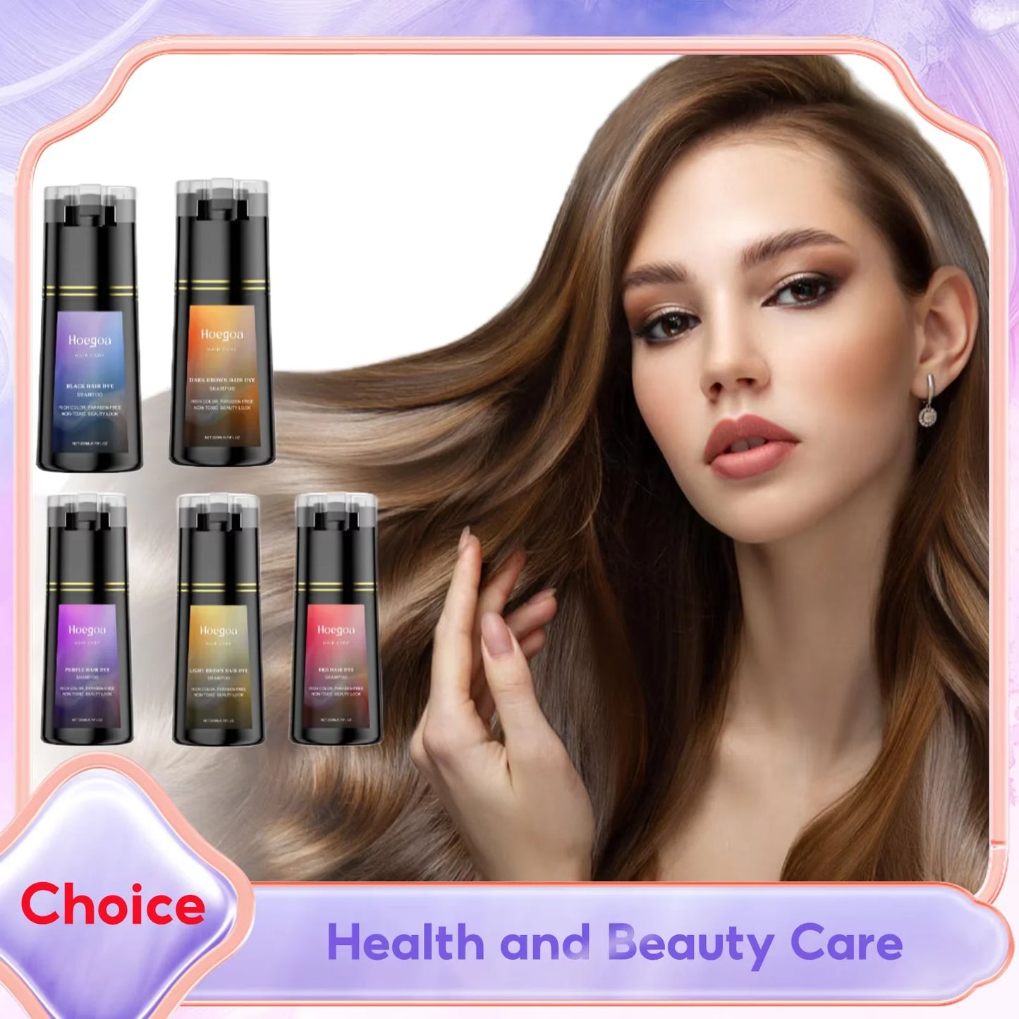 Hair Dye Shampoo for Gray White Hair Coverage 3 in 1 Light Brown DIY Herbal Ingredients Natural Hair Color Shampoo for Women Men - ShoreCo.Shop