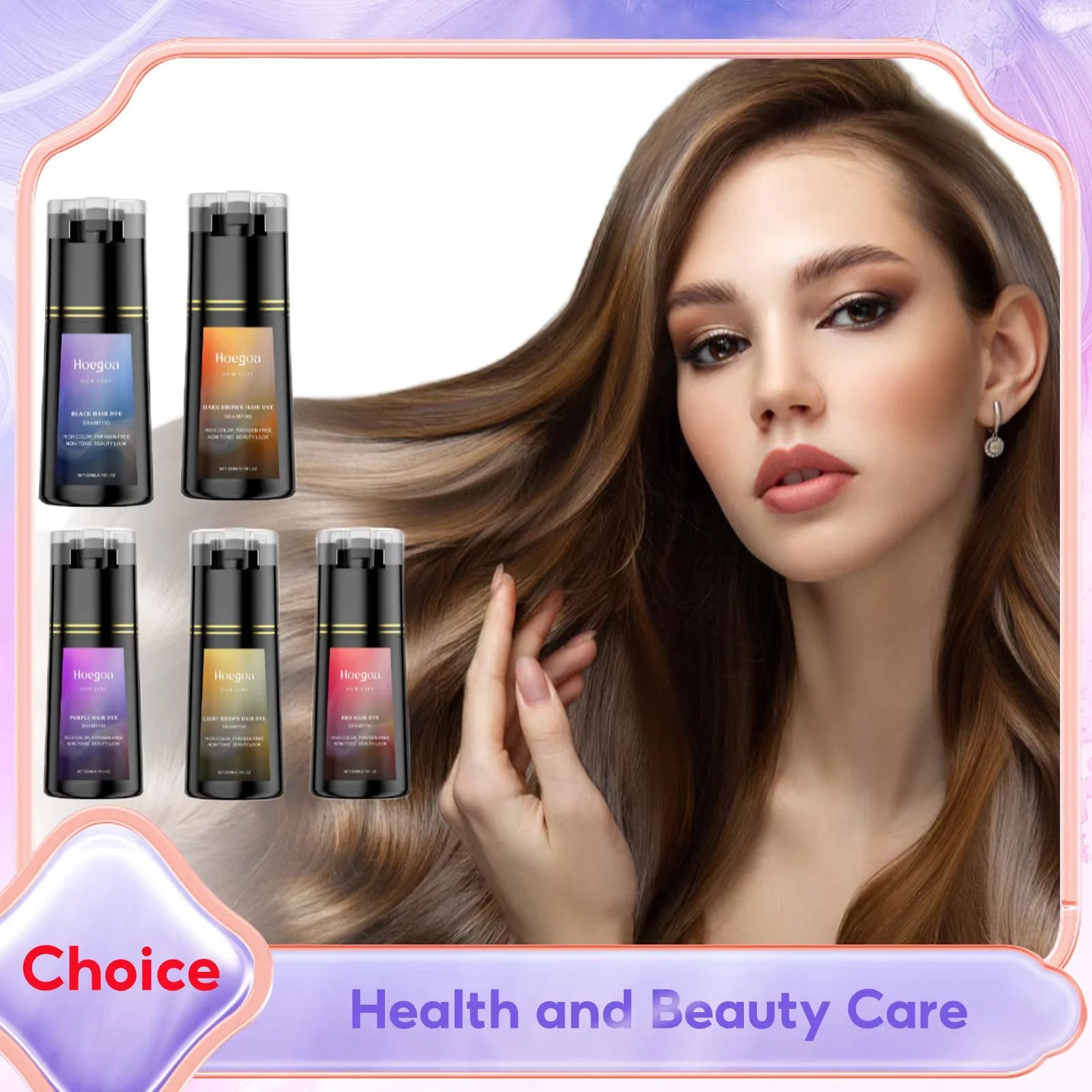 Hair Dye Shampoo for Gray White Hair Coverage 3 in 1 Light Brown DIY Herbal Ingredients Natural Hair Color Shampoo for Women Men - ShoreCo.Shop