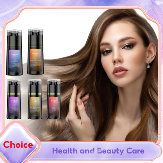 Hair Dye Shampoo for Gray White Hair Coverage 3 in 1 Light Brown DIY Herbal Ingredients Natural Hair Color Shampoo for Women Men - ShoreCo.Shop