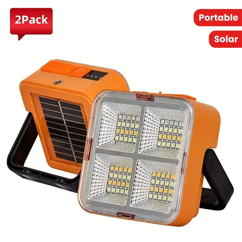 Solar rechargeable multifunctional led work light, portable outdoor floodlight-1200mah lithium battery, suitable for camping.    Home Decor Supply | Online Retail | ShoreShopper.com