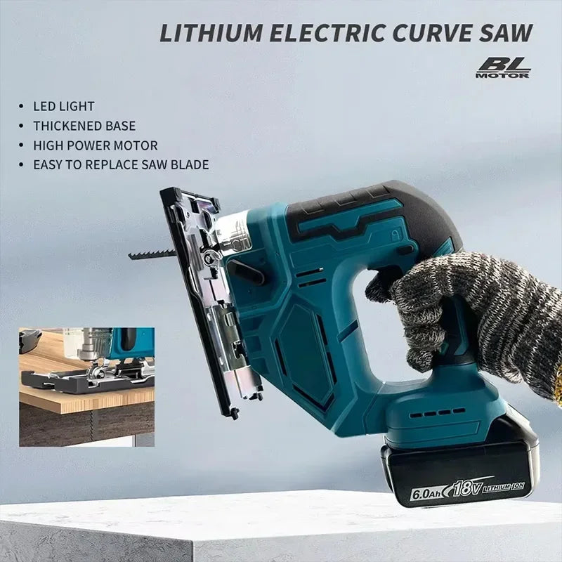 Fit Makita DJV182Z Cordless 18V Lithium Battery Rechargeable Electric Jig Saw Curve Saw Woodworking Cutting Multifunction Saw    Home Decor Supply | Online Retail | ShoreShopper.com