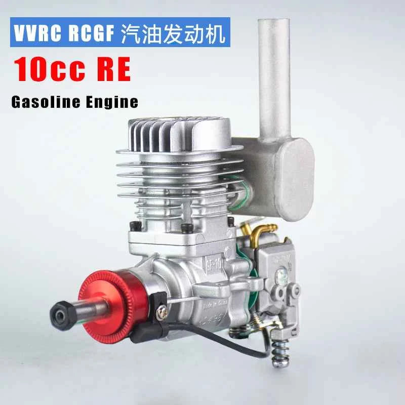 RCGF 10cc Rear Exhaust Gas Engine New Version, with Walbro Carb for Sport RC Models