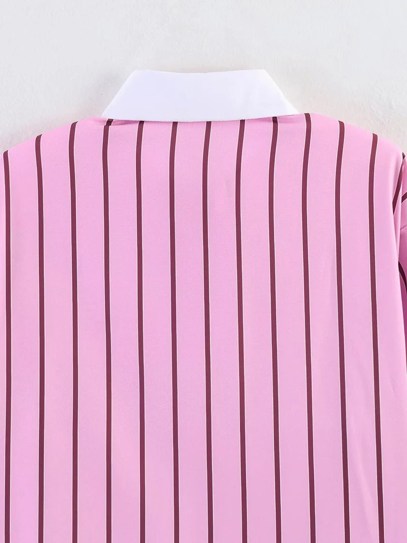 Women's Shirts Spring New Fashion Striped Loose Shirt Women Turn-down Collar Long Sleeves Casual Shirts Female Blouses Chic Tops    Your Coastal Marketplace | Shoreshopper.com