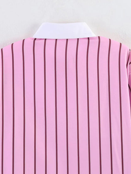 Women's Shirts Spring New Fashion Striped Loose Shirt Women Turn-down Collar Long Sleeves Casual Shirts Female Blouses Chic Tops    Your Coastal Marketplace | Shoreshopper.com