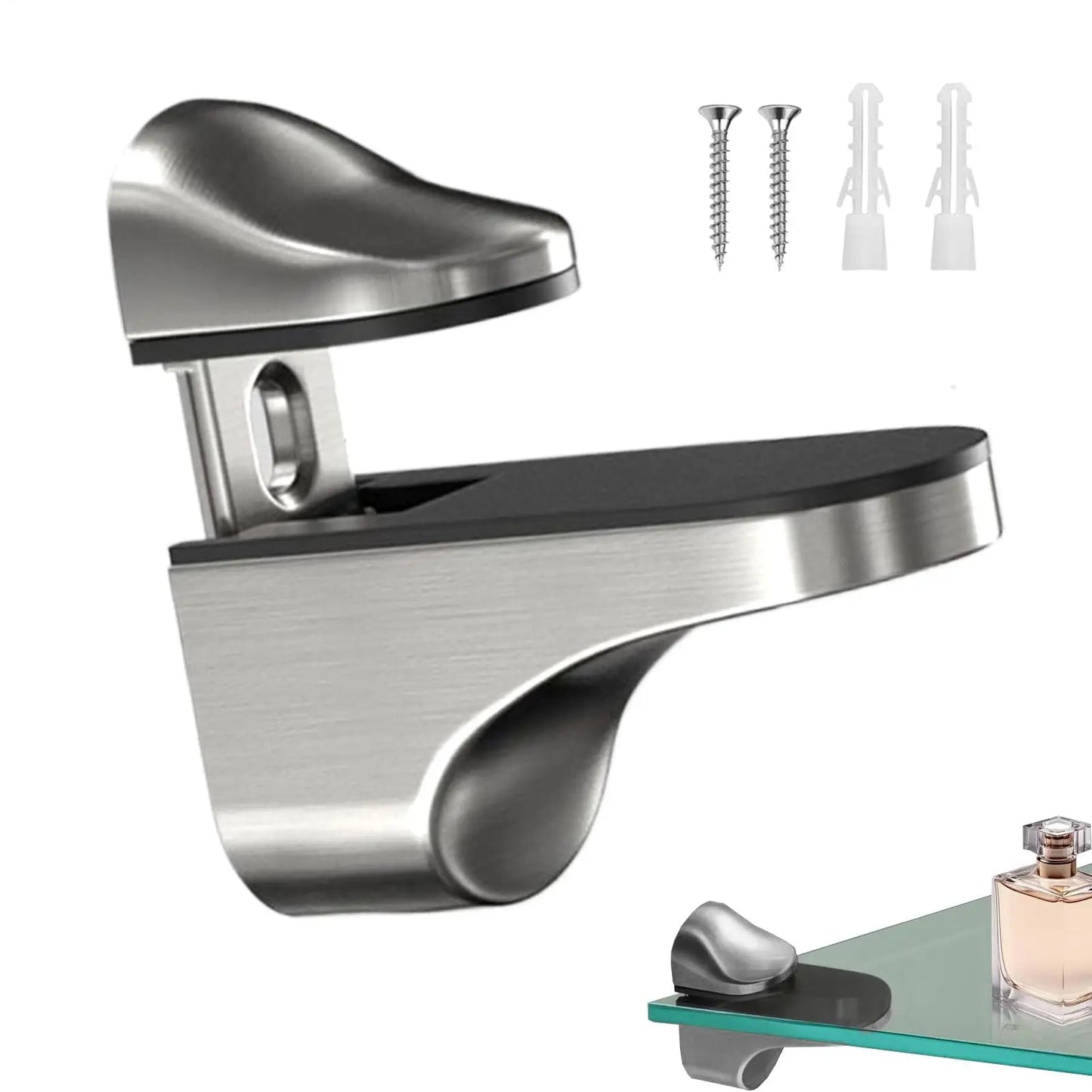 Shelf Brackets Adjustable Shower Glass Shelf Brackets Holder Parts Holder Support Clip Hardware for Wood Acrylic Cabinet Bar    Home Decor Supply | Online Retail | ShoreShopper.com