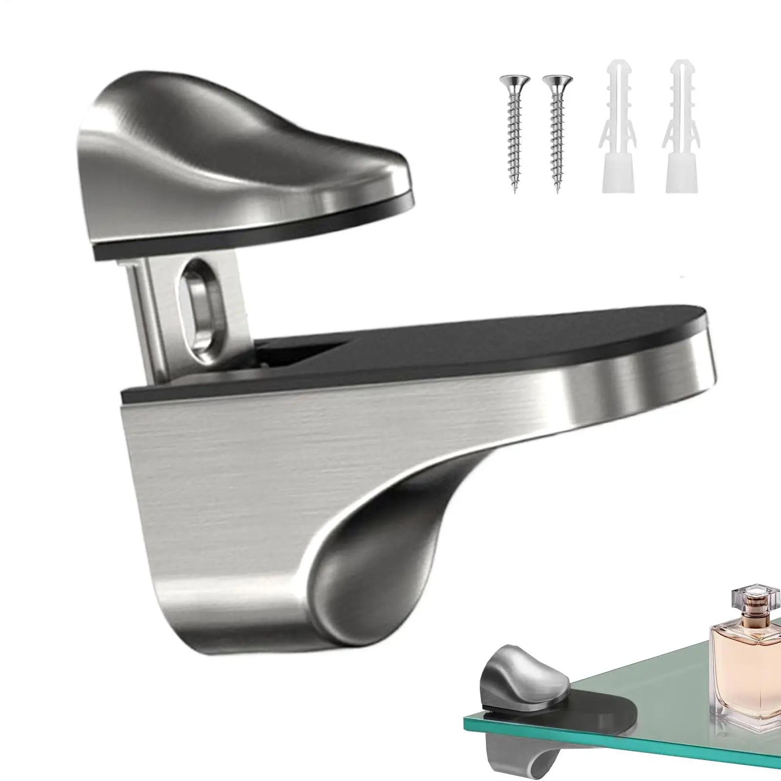 Shelf Brackets Adjustable Shower Glass Shelf Brackets Holder Parts Holder Support Clip Hardware for Wood Acrylic Cabinet Bar    Home Decor Supply | Online Retail | ShoreShopper.com