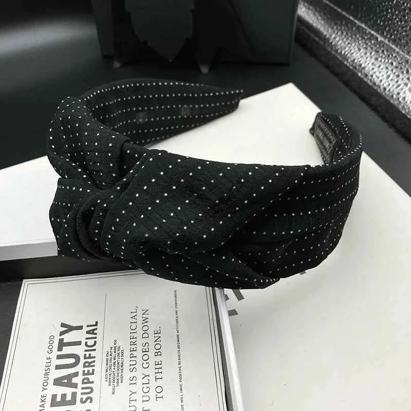 Hair headband for women, new black retro fashion style, hair tie headpiece with wide edge, pressed hair, wash face headband