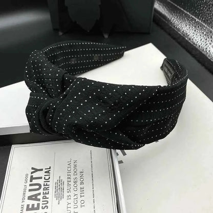 Hair headband for women, new black retro fashion style, hair tie headpiece with wide edge, pressed hair, wash face headband
