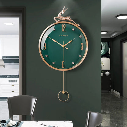 13 Inch Auspicious Deer Wall Clock Nordic Brief Design Living Room Decoration Kitchen Mute Clocks Art Wall Watch Home Decor NEW    Home Decor Supply | Online Retail | ShoreShopper.com