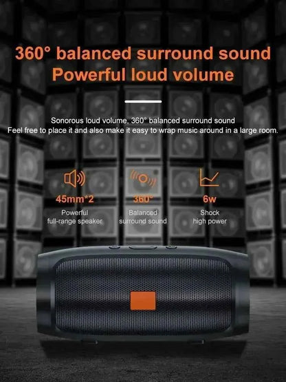 Speakers Wireless Stereo HD Sound Bluetooth 5.0 Portable IP65 Waterproof AUXLong Battery Dual PairingDurable TravelOutdoor