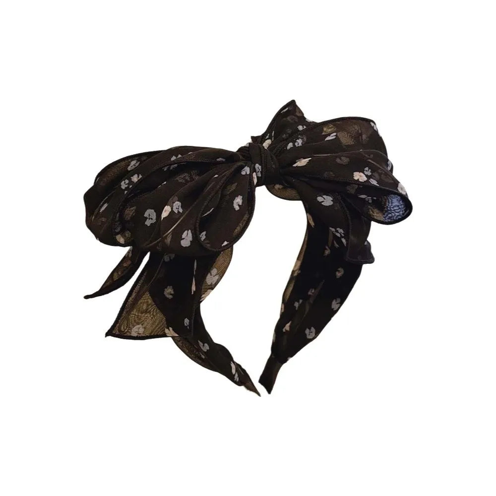 Headwear Three-layer Bow Headband ABS Creative Bownot Wide Hair Hoop Rose Contrasting Colors Floral Printed Hairband Wash Face    Your Coastal Marketplace | Shoreshopper.com