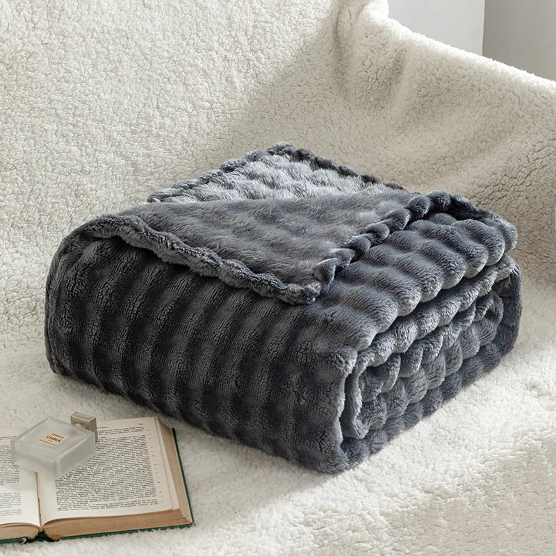 3D Bubble White Plush Blanket Textured Flannel Fleece Soft Warm Cozy Couch Throw Blanket Gift Plaid - Soft Throw Blankets    Your Coastal Marketplace | Shoreshopper.com