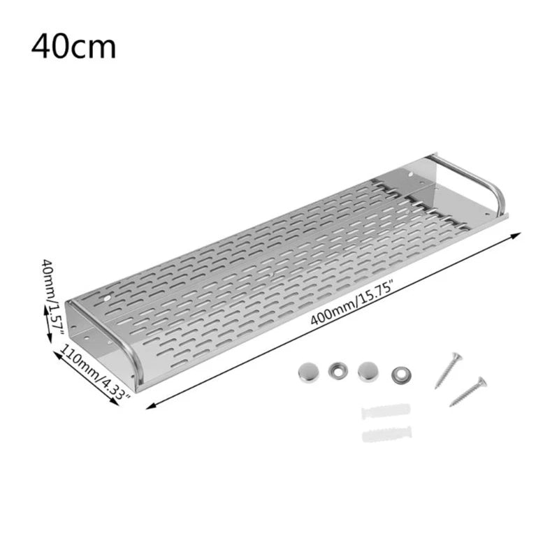 Stainless Steel Kitchen Bathroom Shelf Wall-mounted Storage Rack Single Layer    Home Decor Supply | Online Retail | ShoreShopper.com